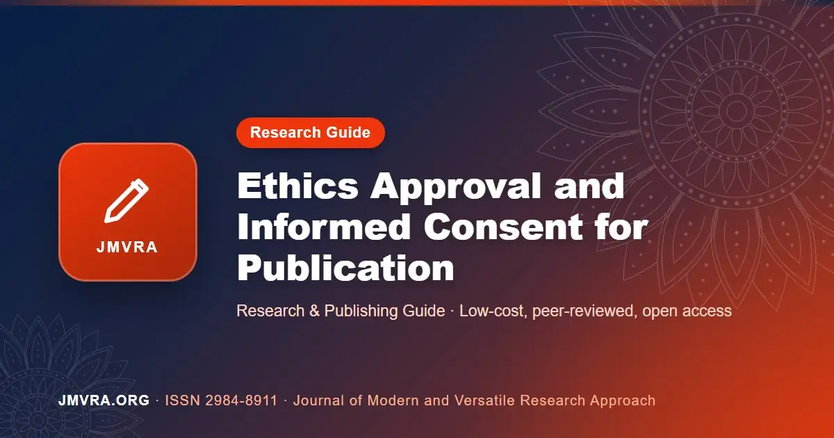 Ethics Approval and Informed Consent for Publication — JMVRA guide banner