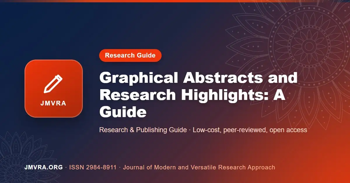 Graphical Abstracts and Research Highlights: A Guide — JMVRA guide banner