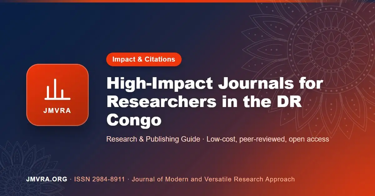 High Impact Factor Journals in the DR Congo: How to Find and Choose Them — JMVRA guide banner