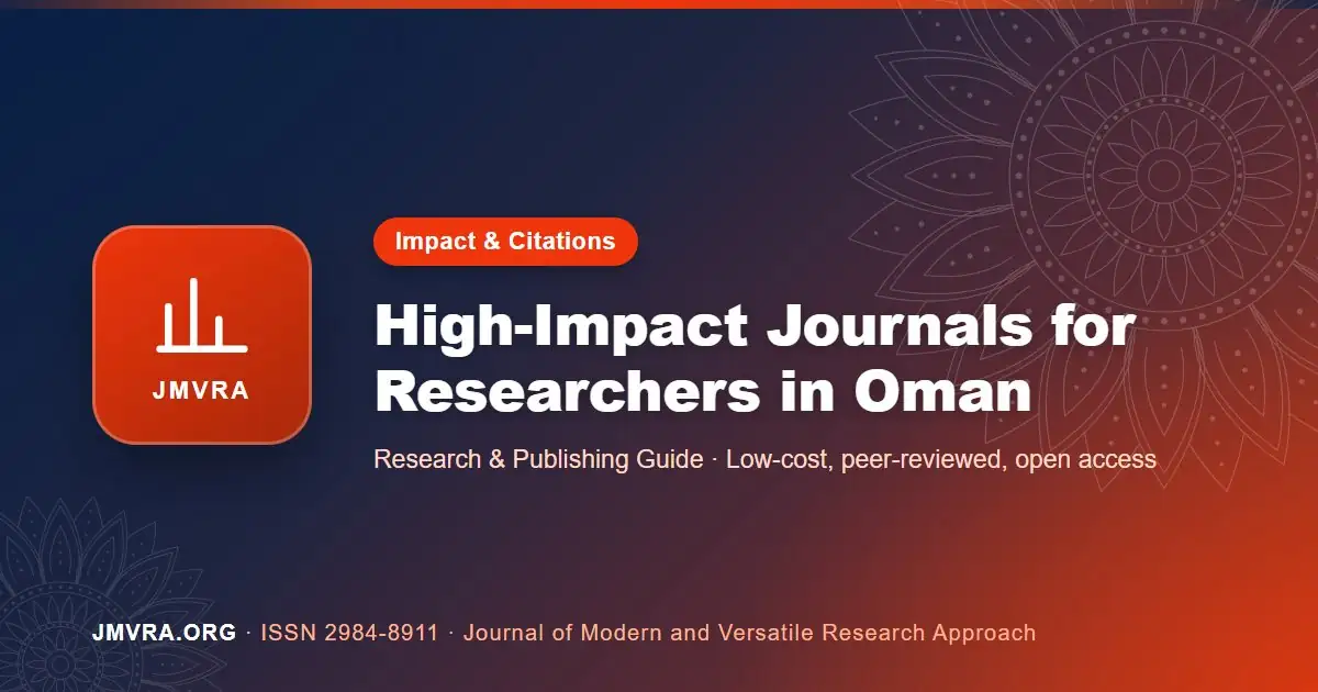 High Impact Factor Journals in Oman: How to Find and Choose Them — JMVRA guide banner