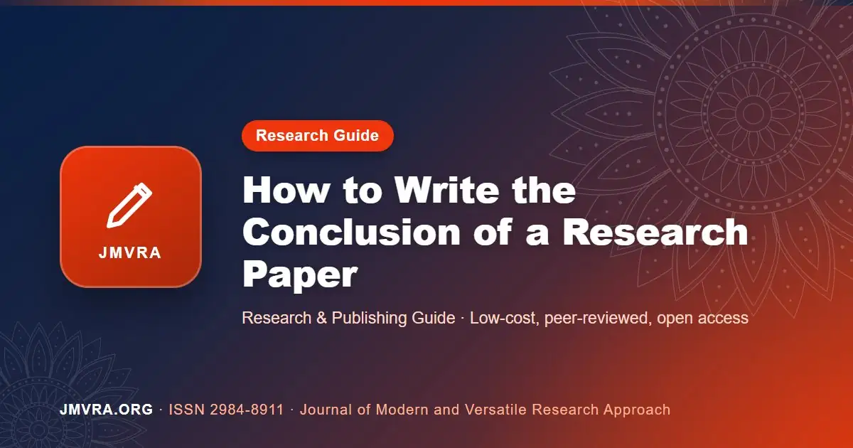 How to Write the Conclusion of a Research Paper — JMVRA guide banner