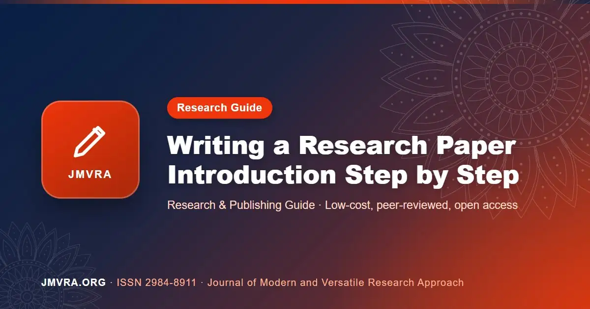 Writing a Research Paper Introduction Step by Step — JMVRA guide banner