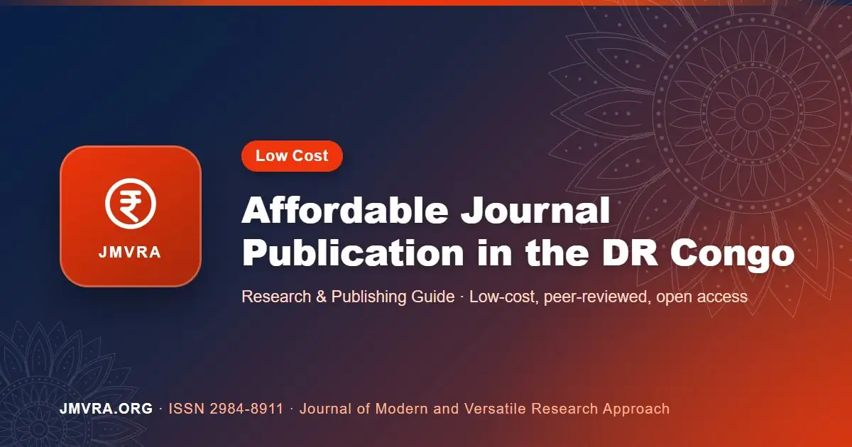 Low-Cost Journal Publication in the DR Congo: An Affordable Publishing Guide — JMVRA guide banner