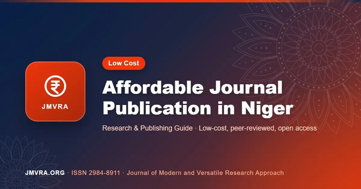 Low-Cost Journal Publication in Niger: An Affordable Publishing Guide — JMVRA guide banner