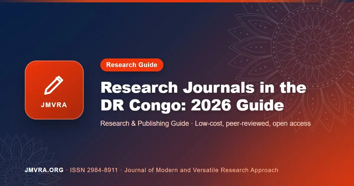 Research Journals in the DR Congo: Local, Regional and International Options — JMVRA guide banner