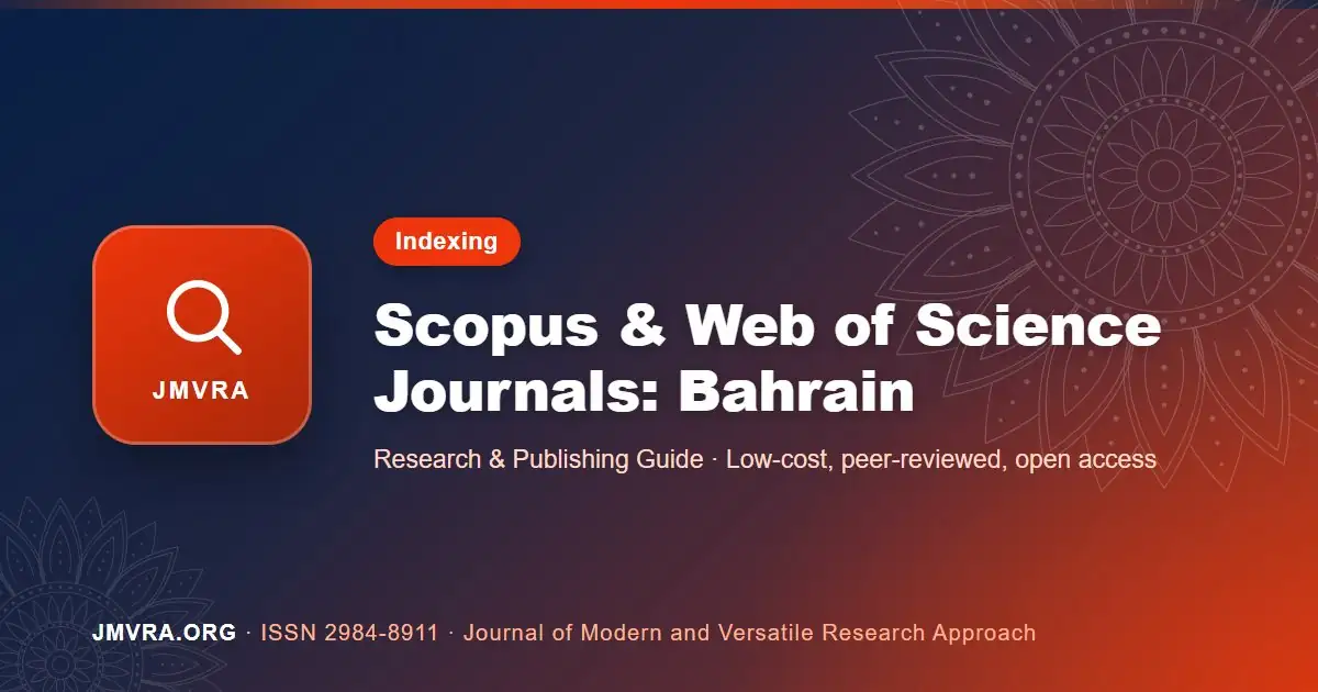 Scopus and Web of Science Indexed Journals in Bahrain — JMVRA guide banner