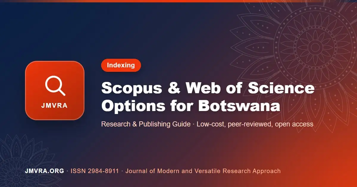 Scopus and Web of Science Journals for Researchers in Botswana — JMVRA guide banner