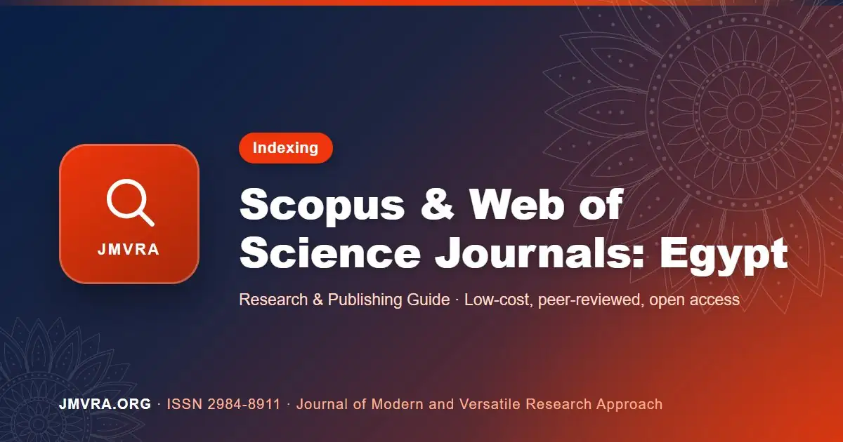 Scopus and Web of Science Indexed Journals in Egypt — JMVRA guide banner