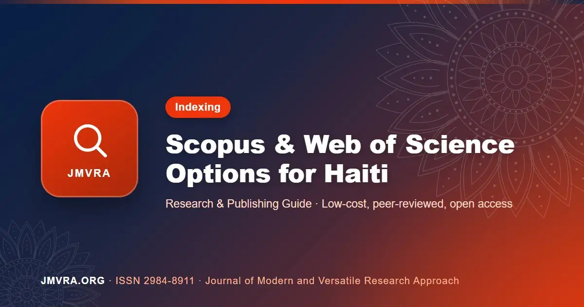 Scopus and Web of Science Journals for Researchers in Haiti — JMVRA guide banner