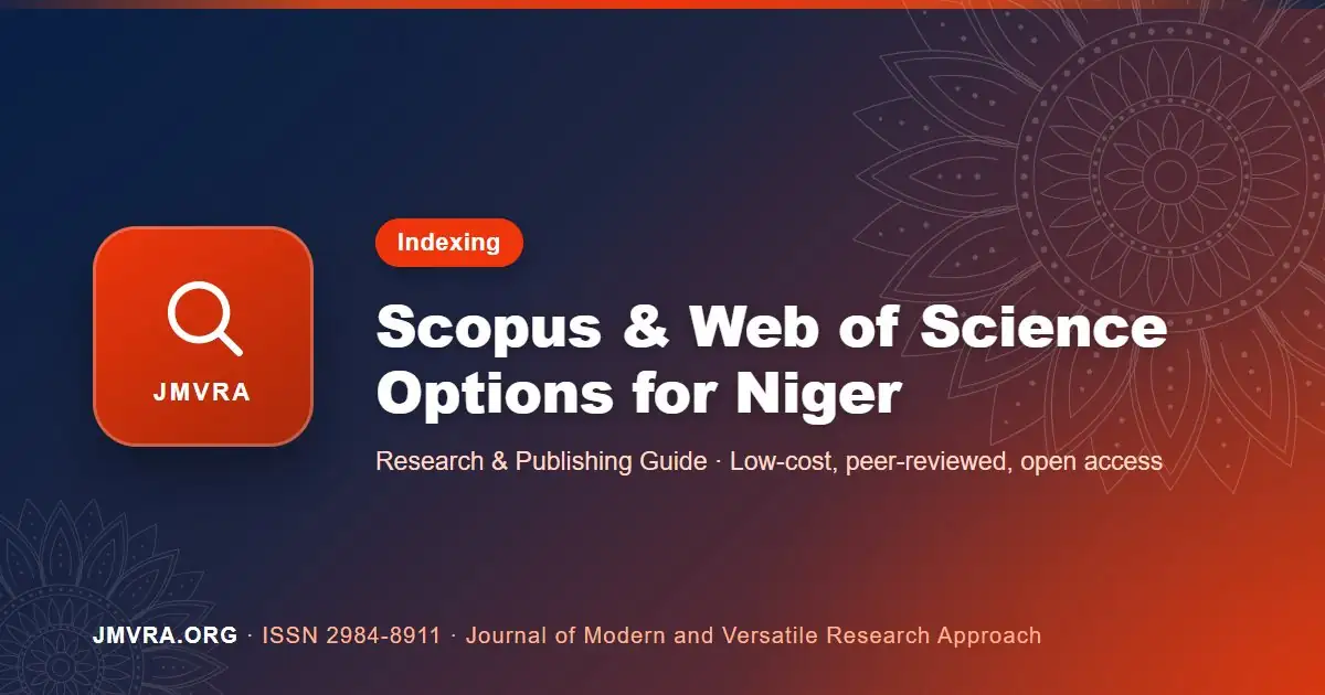 Scopus and Web of Science Journals for Researchers in Niger — JMVRA guide banner