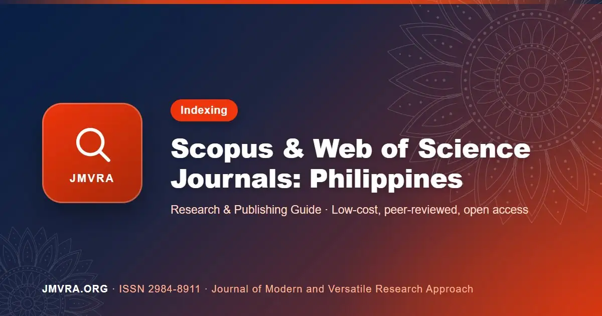 Scopus and Web of Science Indexed Journals in the Philippines — JMVRA guide banner