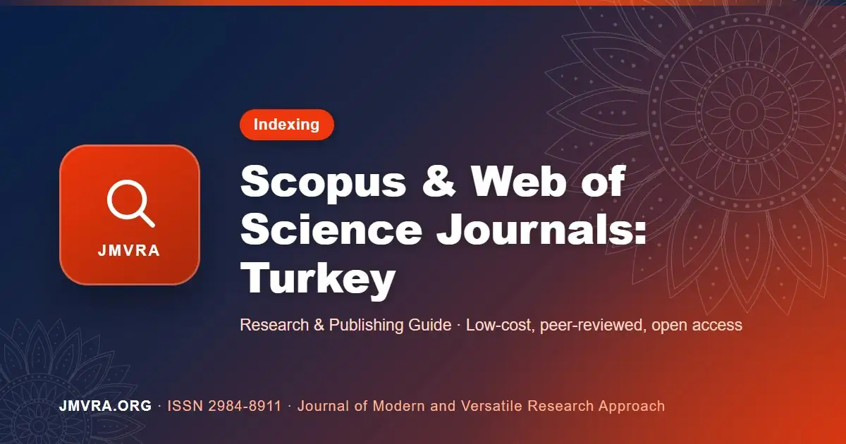 Scopus and Web of Science Indexed Journals in Turkey — JMVRA guide banner