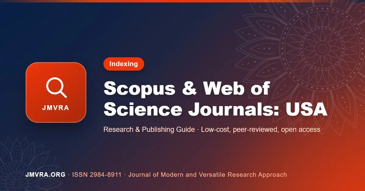 Scopus and Web of Science Indexed Journals in the USA — JMVRA guide banner